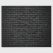 Papier Cadeau Motif en brique noire (Plat)