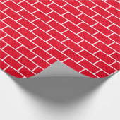 Papier Cadeau Motif en brique rouge et blanche (Coin)