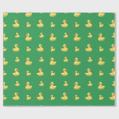 Papier Cadeau Motif en caoutchouc vert de canard (Plat)