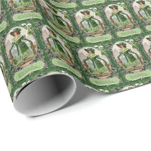 Papier Cadeau Motif en carrelage Cool Vintage Ireland Saint Patr