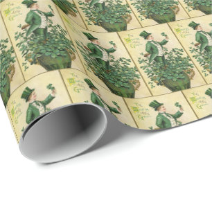 Papier Cadeau Motif en carrelage Cool Vintage Ireland Saint Patr
