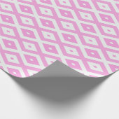 Papier Cadeau Motif en diamant rose et blanc (Coin)