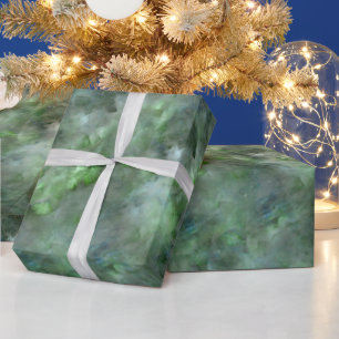 Papier Cadeau motif en granit de quartz vert Abstrait -