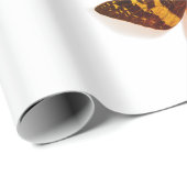 Papier Cadeau MOTIF EN LACE NOIRE AVEC BOUTTERFLIES BLANC Papier (Coin rond)