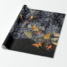 Motif EN LACE NOIRE EN papier enveloppé avec des b