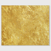 Papier Cadeau Motif en marbre doré et jaune (Plat)