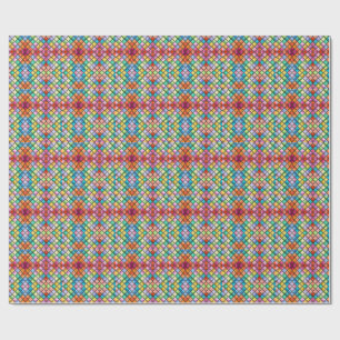 Papier Cadeau Motif en mosaïque arc-en-ciel