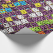 Papier Cadeau Motif en mosaïque colorée Burlap Rustique #4 (Coin)