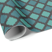 Papier Cadeau Motif en mosaïque de style arabe (Coin rond)