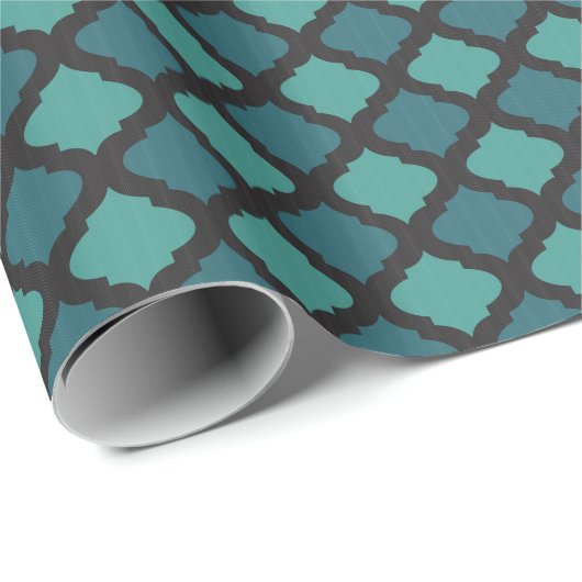 Papier Cadeau Motif en mosaïque de style arabe (Coin rond)