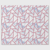 Papier Cadeau Motif en mosaïque rose et bleu (Plat)