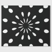 Papier Cadeau Motif en noir et blanc (Plat)
