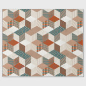 Papier Cadeau Motif en patchwork sans couture avec étoiles. reto (Plat)