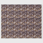 Papier Cadeau Motif en pierre blanche Brown violet (Plat)