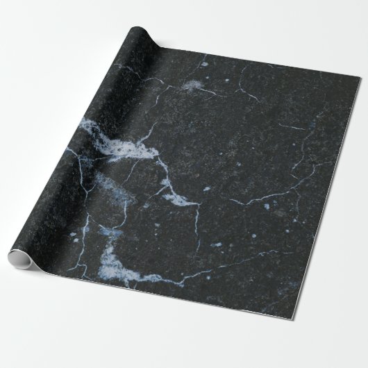 Papier Cadeau Motif en pierre de marbre noir (Déroulé)
