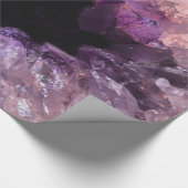 Papier Cadeau Motif en pierre minérale améthyste violet (Coin)