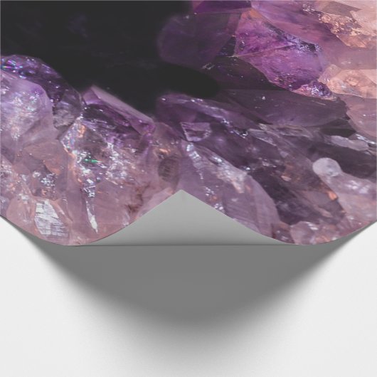 Papier Cadeau Motif en pierre minérale améthyste violet (Coin)