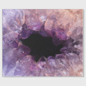 Papier Cadeau Motif en pierre minérale améthyste violet (Plat)