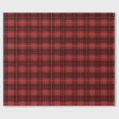 Papier Cadeau Motif en plaid tartan traditionnel au vin rouge (Plat)