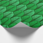 Papier Cadeau Motif en plumes Art déco, Emerald Green (Coin)
