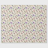 Papier Cadeau Motif en plumes colorées - Moderne et tendance (Plat)