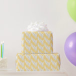 Papier Cadeau Motif en plumes jaunes et blanches<br><div class="desc">Pour le plus beau mariage,  douche ou emballage cadeau anniversaire,  obtenir cette plume et papier arrière - plan coloré. Dans une grande variété de couleurs à choisir dans mon magasin.</div>