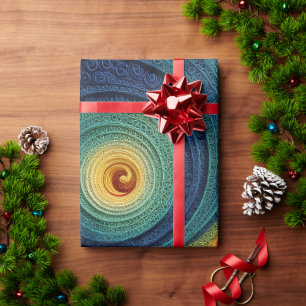 Papier Cadeau Motif en spirale abstrait Texture tourbillonnante