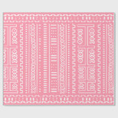 Papier Cadeau Motif en tissu de boue rose (Plat)