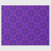 Papier Cadeau Motif en treillis Abstrait orange bleu violet (Plat)