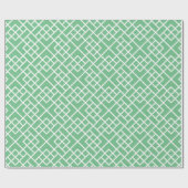 Papier Cadeau Motif en treillis en bambou géométrique vert Palm (Plat)