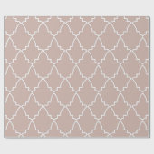 Papier Cadeau Motif en treillis marocain beige (Plat)