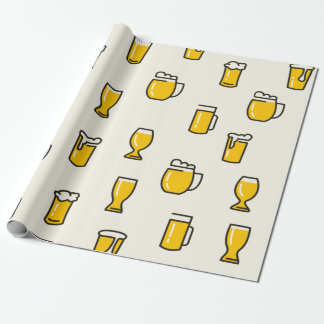 Papier Cadeau Motif en verre de bière