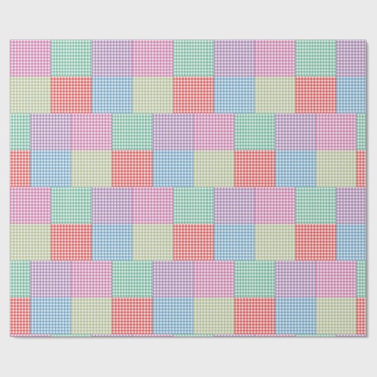 Papier Cadeau motif En vichy Patchwork (Plat)