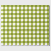 Papier Cadeau Motif En vichy vert et blanc (Plat)