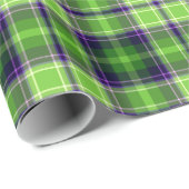 Papier Cadeau Motif En vichy vert violet (Coin rond)