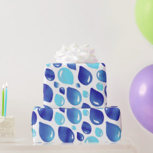 Papier Cadeau Motif Enfant Ballon Bleu Mignon