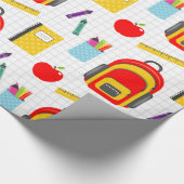 Papier Cadeau Motif enseignant Coloré (Coin)