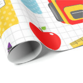 Papier Cadeau Motif enseignant Coloré (Coin rond)