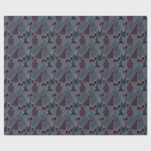 Papier Cadeau Motif ensorcelant d'Halloween au clair de lune