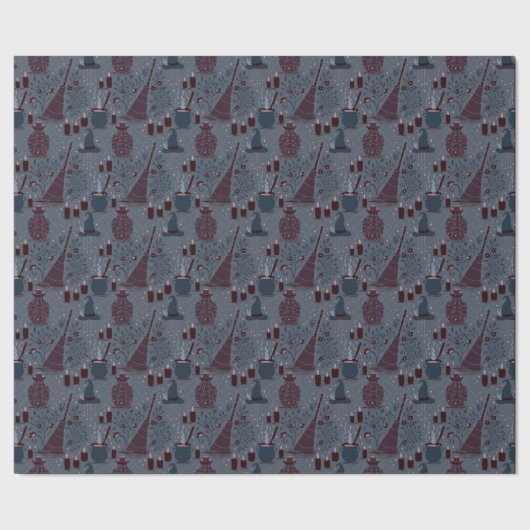 Papier Cadeau Motif ensorcelant d'Halloween au clair de lune (Couture)