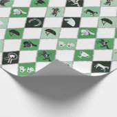 Papier Cadeau Motif équestre diamant élégant Sage Green (Coin)