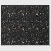 Papier Cadeau Motif Espace (Plat)