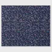 Papier Cadeau Motif Espace  (Plat)