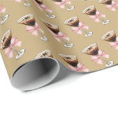 Papier Cadeau Motif Espresso Martini (Coin rond)