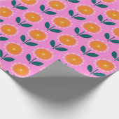 Papier Cadeau Motif esthétique scandinave en rose (Coin)