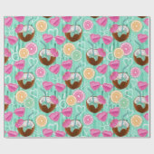 Papier Cadeau Motif Été Plage  (Plat)