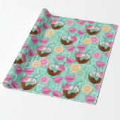 Papier Cadeau Motif Été Plage  (Déroulé)