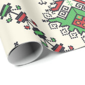 Papier Cadeau Motif ethnique Aztèque (Coin rond)