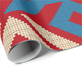 Papier Cadeau Motif ethnique Aztèque (Coin rond)