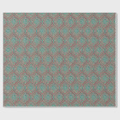 Papier Cadeau Motif ethnique chic d'Ogee dans marron, Teal et le (Plat)